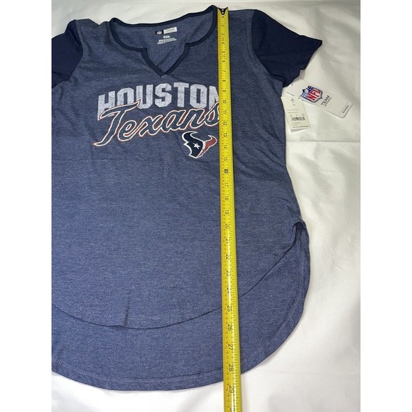 NFL Houston Texans Women's Smart Decision Notch Neck Blue Short Sleeve T-Shirt M - Picture 5 of 12